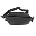 Miniatyrbild 3 av 8: Fanny Pack för män PU-läder Flerlagers vattentät midjeväska för utomhuscamping Vandring Ridning Resa Svart