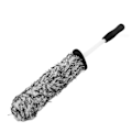 Miniatyrbild 1 av 8: Bilhjul Däckrengöringsborste Mikrofiber Mjuk Multifunktion Lång räckvidd för avgasstötfångare Stänkskydd Grå Vit