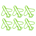 Miniatyrbillede 8 af 8: 100 stk. Søde papirclips, flyformet design, belagt tråd, lyse farver, dekorative papirclips til scrapbog, kort, papirhåndværk, grøn