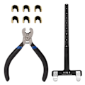 Miniatyrbillede 5 af 8: Bue-streng Nockpunkter Tang Sæt T-Lineal Nockningsspændetang Sæt Bueskydning Compound Trissa Bue Turning Kit Sort