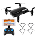 Miniatyrbillede 4 af 8: S15 Mini Foldbar Drone Lufttrykssæt Højde Børn RC Drone Quadcopter Legetøj 30W WIFI