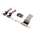 Pikkukuva 2 / 8: Mini PCIe sarja-rinnakkais laajennuskortti 6Gbps PCI Express tulostimelle LPT-portti 2-porttia RS 232 DP9-naulaadapter 4U-kotelolle