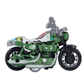 Miniatyrbild 3 av 8: Mini Motorcykel Modell Legering Hög Simulering Främja koordination Dra tillbaka Motorcykelleksak för barn Grön