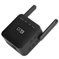 Miniatyrbillede 4 af 8: WIFI Repeaters Mini Dobbelt Antenner Signalforstærker Range Extender 300Mbps Sort 100‑240VEU-stik
