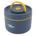 Miniatyrbillede 2 af 8: 550 ml rustfrit stål isoleret Bento Lunchbox Stabelbar 2-lags rund Bento Lunchbox Rustfrit stål Lækagesikker madbeholder isoleret stil, dybhavsblå