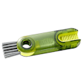 Miniatyrbild 2 av 8: 3 i 1 kopp lock rengöringsborste ABS Halkfritt grepp Transparent grön multifunktionell kopp rengöringsverktyg för isolerad mugg