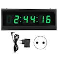 Miniatyrbillede 1 af 8: Moderne LED digital vægur med evighedskalender til hjemmet indretning i soveværelset 100-240V