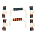 Miniatyrbillede 1 af 8: 2 stk. Orange H-formede Push-up Stativer Greb Push-up Støtte Hjem Fitness Udstyr Indendørs Sportsudstyr
