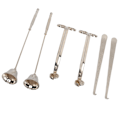 Miniatyrbillede 5 af 8: 6 stk Lystilbehørsæt Wick Trimmer Wick Dipper Lys Snuffer Rustfrit Stål Nemt Greb Brug Holdbart Lysplejesæt