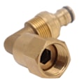 Miniatyrbilde 8 av 8: Slangealbuekobling Messing 3/4 tommer innvendig gjenger Universal Rotasjonsrør Albue Adapter God tetningsnippelsett for vanning