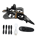 Miniatyrbillede 1 af 8: 2,4 GHz Kids RC Glider Model LED-lys Stabil Flyvefjernstyring Planlegetøj med Propeller Sølv 1 batteri