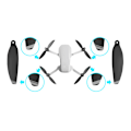 Miniatyrbillede 6 af 8: 2 Par RC Drone 4726F Propeller Udskiftning Støjreduktion Passer til DJI Mavic Mini (Hvid Sort)