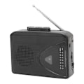 Pikkukuva 5 / 8: Kasettikasettisoitin Retro Stereo 2 Latausmenetelmää Kannettava nauhuri selkeällä kaiuttimella sisä- ja ulkokäyttöön musta