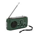 Miniatyrbild 4 av 8: Solar Handvev Radio Multifunktion Uppladdningsbar nödradio med ficklampa funktion för utomhuscamping Vandring Green