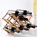 Miniatyrbilde 8 av 8: Foldbar vinhylle i tre, displayhylle 10 flasker Kapasitet