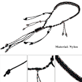 Miniatyrbild 3 av 8: Bärbar Nylon Duck Goose Call Lanyard Braid Paracord för utomhusjakt (svart+CP kamouflage)