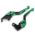 Miniatyrbilde 5 av 8: 2 stk Motorsykkel Brems- og Clutchspaker Justerbare CNC Aluminium Legering Erstatning for YAMAHA XJ6 DIVERSION 2009‑2015 Grønn