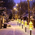 Miniatyrbilde 6 av 6: Juletrær LED Pathway Lys Utendørs Landskapslys Vanntette Hage Spotlights for Julefest Bryllupsfestival