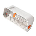 Miniatyrbild 4 av 5: Väggmonterad Underkläder Förvaringslåda Punch Free Transparent Underkläder Rack Skåp Garderob Organizer Vit