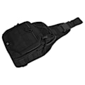 Miniatyrbillede 8 af 8: Slingtaske Multi-lagers Opbevaring Brysttaske Canvas Sling Rygsæk til Cykling Vandring Camping Rejser Sort