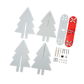 Miniatyrbilde 7 av 8: Elektronisk juletre-sett LED-gradientlys 3D DIY elektronisk lodde-sett Rød
