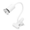 Miniatyrbillede 8 af 8: Reptilklemme Varmelampe Professionel Justerbar UVA UVB Reptil Lys med Lang Lampehælder UK-stik 220V Hvid