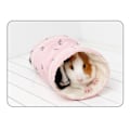 Miniatyrbild 5 av 5: Hamstertunnelsäng Varm mjuk gömställe Liten husdjurstunnelrörbo för marsvinsödla vår höst rosa
