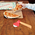 Miniatyrbillede 6 af 7: Økse pizzaskærer med bambushåndtag Pizzahjul rivejerns Roterende blad pizzakniv