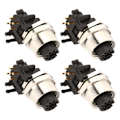 Miniatyrbillede 2 af 8: 4 stk Elektrisk Aviation Socket Connector M12 5-polet Aluminiumlegering Vandafvisende til RV Båd