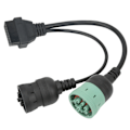 Pikkukuva 3 / 8: OBD2-kaapeli kuorma-autoille OBDII 16-nastainen naaras 6-nastainen J1708 9-nastainen J1939 jakaja Y diagnostiikkaskannerikaapeli autoille ja kuorma-autoille