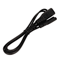 Miniatyrbillede 2 af 8: IEC 320 C8 Stik til C7 Strømkabel 3,3 fod 1500W 2,5A Varmebestandig Vandafvisende Strømkabelforlænger til Skrivebordslamper