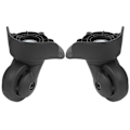 Miniatyrbillede 8 af 8: Et par A65 sorte rejsekufferthjul Mute Wheel Universal Bagageudskiftning Udendørsmateriale L