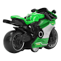 Miniatyrbillede 8 af 8: Træk Tilbage Motorcykler Legetøj Innovativ Simulering Legering Motorcykelmodel til Børn Gaver Samling Grøn