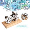 Miniatyrbillede 7 af 8: LED Luft Stirling Motor Sjov Uddannelse El Power Generator Model