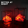 Miniatyrbild 5 av 8: Imitation Charcoal Flame Lamp Halloween Järn Ornament LED Flame Light