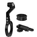 Miniatyrbillede 3 af 8: Cykelstyreholder i aluminiumlegering til Gopro / Xiaoyi Sportskamera sort