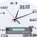 Miniatyrbild 3 av 8: Väggklocka 3D-dekorationsklocka Matematisk formel för inredning av heminredning för barnrum