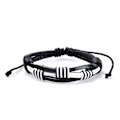 Miniatyrbillede 3 af 8: Retro Læderarmbånd Flettet Multi-Layer Dame Manschet Armbånd til Mænd Blandet Sort 61178118