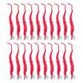Miniatyrbilde 1 av 8: 20 stk Fuzzy Worm Myk Touch Plysj Material Søt Stil DIY Kompakt Bærbar Fuzzy Worms for Party Rosa