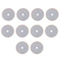 Miniatyrbillede 1 af 8: 10 stk 3 tommer slibeskiver Pad polering polerdiamant til marmorbetonsten 300 mesh