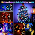 Miniatyrbild 8 av 8: 12M Fairy String Lights Fjärrkontroll RGB-färger 100 LED-lampor Koppartråd Lampor Inomhus utomhusdekoration för julbröllop nyårsfest