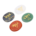 Miniatyrbillede 4 af 8: 4 stk. Reiki Balancerende Sten Finpolerede Håndfladestørrelse Assorterede Farver Reiki Helbredende Krystaller til Meditation Rensning