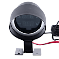 Miniatyrbild 8 av 8: Vattentempmätare voltmätare 2 i 1 rund digital display LCD-mätare för bilmotorcykel 12V eller 24V
