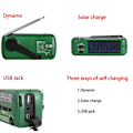 Miniatyrbild 5 av 7: Bärbar handvevad AM/FM Solar Radio Nödradio för äldre