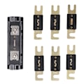 Miniatyrbillede 8 af 8: 250A 48V sikringsholder Guldbelagt overflade Transparent låg Inline sikringsholder til bil RV