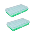 Miniatyrbillede 3 af 8: 2ST Vandtæt Tackle Box Fiskegrejboks Organizer Fiske-Agnsboks Grøn