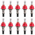 10 stk. gulvvarmeflowmålere, 1/2-tommer visuelle flowregulatorer til varmesystemer Red