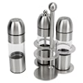Miniatyrbillede 5 af 8: Krydderflaske i rustfrit stål Multifunktionel fødevarekvalitet genopfyldbar rustfri salt- og peberbeholder Sæt Krydderflaske X 2, kværn X 1