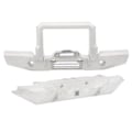 Pikkukuva 6 / 8: Metallinen etu- ja takapuskuri LED-valopäivitystarvikkeilla Sopii SCX10 1/10 RC automalliin Hopea