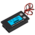 Miniatyrbillede 8 af 8: JX-6133 LCD DC-spændingsmåler Vandafvisende Batterikapacitetstester Spændingsmonitor DC8-100VBlå